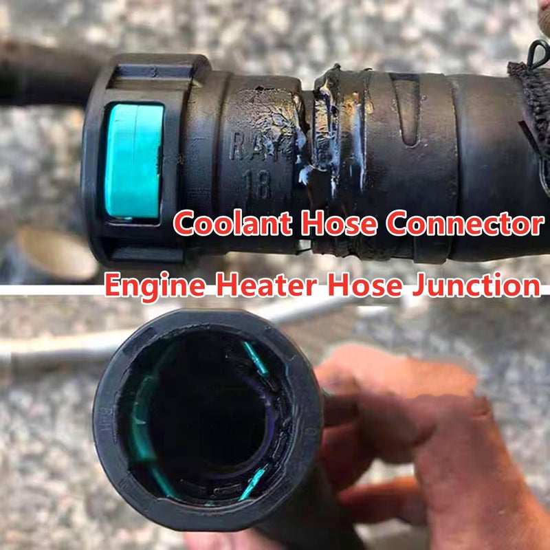 FEEDUN Coolant Hose Connector Adapter,Radiator Pipe Line Fitting for Land Rover Defender,Range Rover,Velar,Evoque,for Jaguar F-PACE,XF,E-PACE,F-TYPE,Engine Heater Hose Assembly Junction 90° Elbow 18mm - Image 4